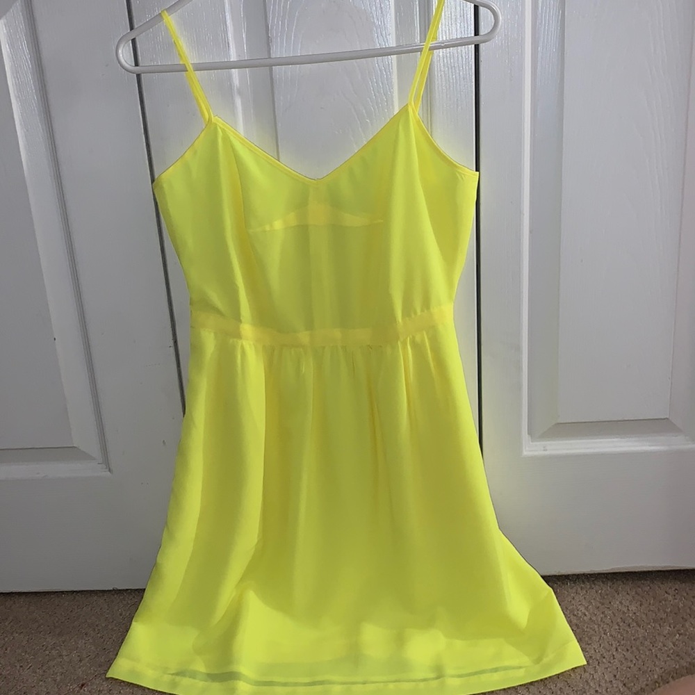 neon yellow sun dress